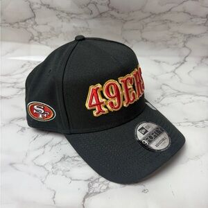 New Era San Francisco 49ers black 9FORTY A-Frame adjustable snapback hat